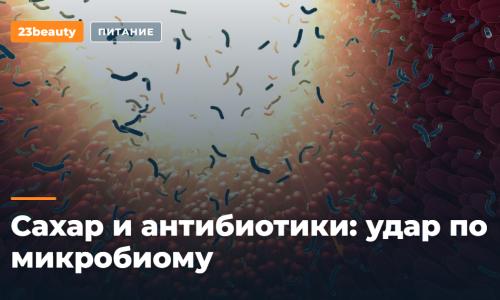 Сахар во время курса антибиотиков сильнее бьёт по микробиому
